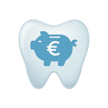 Icono de diente que representa el presupuesto de implantes dentales en clínica dental