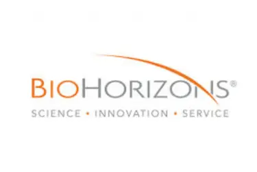 Logotipo de BioHorizons, marca internacional de implantes dentales osteointegrados