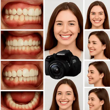 Estudio 3D y fotografías para plan de tratamiento Invisalign con alineadores invisibles en Madrid