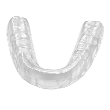 Férula dental semirrígida adaptada a la mordida del paciente