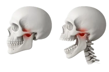 Articulación temporomandibular inflamada por bruxismo y sobrecarga mandibular