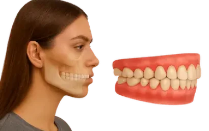 Retrognatismo mandibular tratado con ortodoncia invisible Invisalign en Madrid