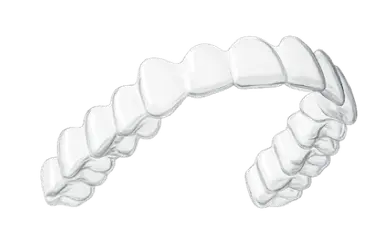 Tratamiento de ortodoncia invisible con alineadores transparentes para corregir la posición dental