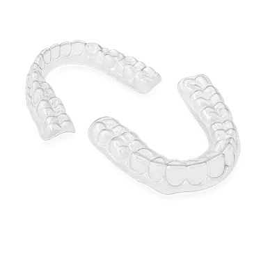 Retenedores transparentes Essix colocados en posición superior e inferior