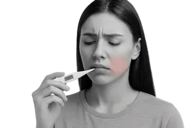 Fiebre causada por infección bucal o absceso dental no tratado