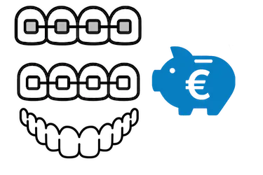 Precio de ortodoncia en Murcia con el Dr. Ferrer, icono de brackets y ahorro económico