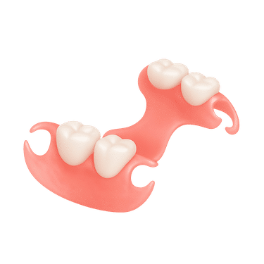 Prótesis dental parcial removible sin ganchos en material flexible tipo Valplast