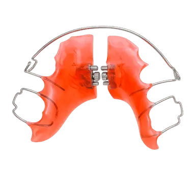 Aparato removible infantil de ortodoncia para corregir dientes torcidos y guiar el crecimiento