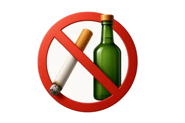 Evitar fumar y alcohol durante una infección dental para favorecer la curación