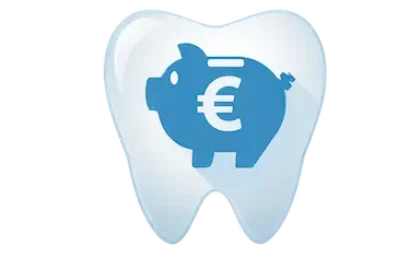Icono de precios dentales con símbolo de euro en la clínica dental del Dr. Ferrer