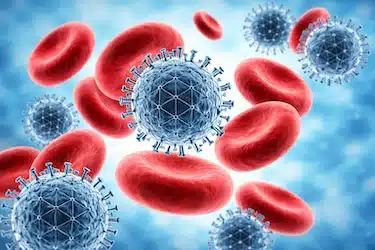 Células inmunitarias y virus que representan defensas bajas y mayor riesgo de infección