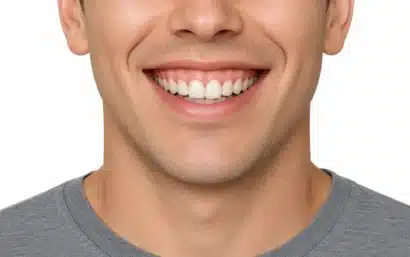 Sonrisa con encía visible al sonreír, ejemplo de sonrisa gingival