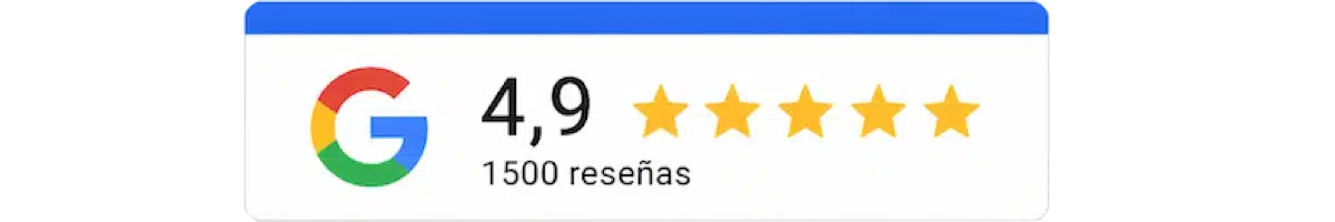 Valoraciones Google Clínica Dental Madrid Dr. Ferrer 4,9 estrellas y 1500 reseñas