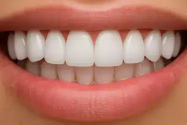 Sonrisa con dientes blancos y naturales tras un tratamiento de estética dental en Murcia