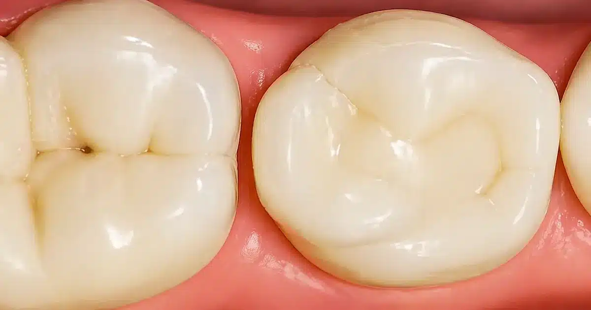 Empaste dental en molar con resina estética en Clínica Dr. Ferrer Madrid