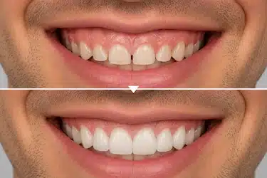 Carillas dentales para mejorar la proporción entre diente y encía